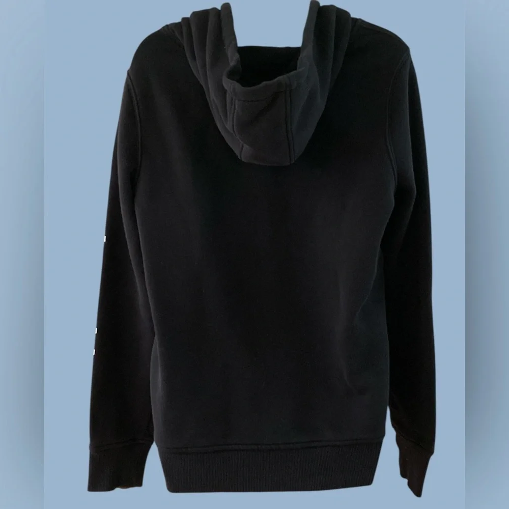 Carhartt Black Women's Relaxed Fit Logo Sleeve Graphic Hoodie Size (8-10) EUC - Picture 4 of 8